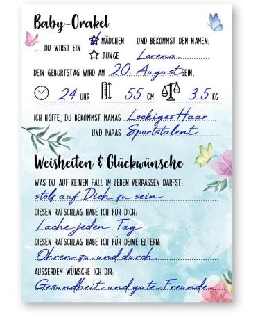 Babyarty Bear Games - 25 German Baby Shower Council Cards | Fun Baby Oracle Decoration A6 (10.5 x 14.8 cm) - Buy Online on GoSupps.com