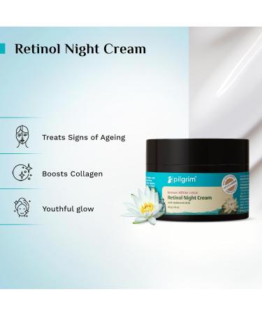 Pilgrim Korean White Lotus Day Cream SPF 50 & Retinol Anti-Aging Night Cream | Day & Night Skin Care Combo - Buy Online on GoSupps.com