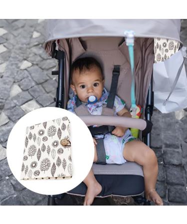 Delitls 2-in-1 Diaper Bag with Wrap Pad - Stylish Organizer & Cosmetic Bag for Moms | White & Leaf Print Baby Essentials - Buy Online on GoSupps.com