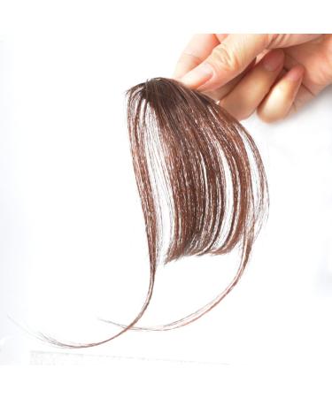Hair Clip in Bangs Wispy Human Hair Bangs Hairpieces for Women Fringe Neat Faker Bangs with Temples Hairpieces for Party and Daily Wear(Wispy Bangs Dark Brown) Wispy Bangs Dark Brown - Buy Online on GoSupps.com