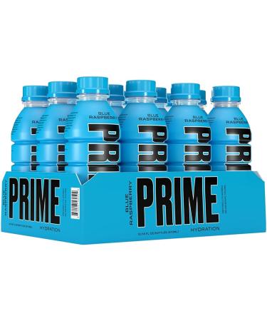 12x Prime Hydration Energy Drinks by Logan Paul & KSI - 500ml (16.9 Fluid oz) - Naturally Flavoured with Zero Sugar Boost Energy and Caffeine Free (Pack of 12) (Blue Raspberry) - Buy Online on GoSupps.com