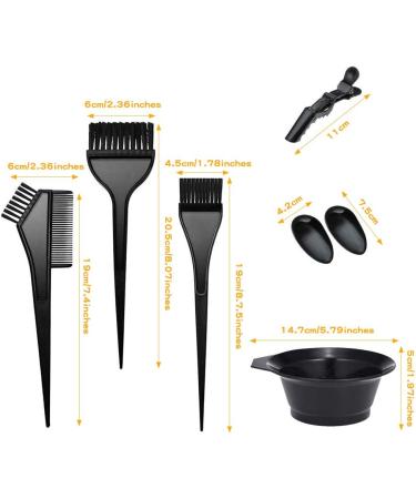 Hair Dye Kit 16 Pcs Hair Dye Coloring DIY Beauty Salon Tools Set Hairdressing Accessories Brush Comb Disposable Shawl and Highlighting Cap Ear Cover Hair Clips Hair Tinting Bowl Gloves for Women - Buy Online on GoSupps.com