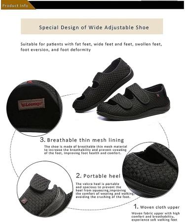 ExKaTe Women's Diabetic Recovery Shoes - Adjustable Orthopedic Wide Width Walking Shoes for Swollen Feet, Arthritis, and Edema - Elderly Women's Slipper - Buy Online on GoSupps.com