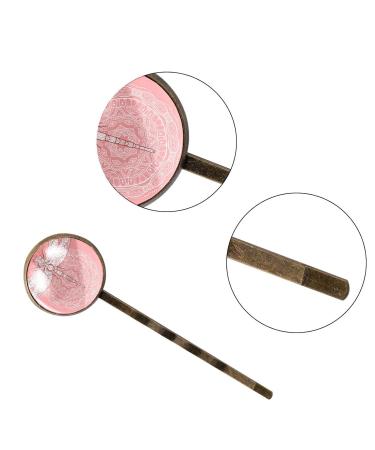 4PCS Handmade Ethnic Mandala Dragonfly Pink Barrettes Clip Set for Women and Girls - Hair Accessories - Buy Online on GoSupps.com