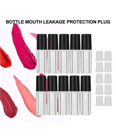 10-Piece Mother's Day Gift: Refillable Clear Lip Gloss Tubes - Empty Lipstick Containers with Brushstick & Black Cap - Buy Online on GoSupps.com