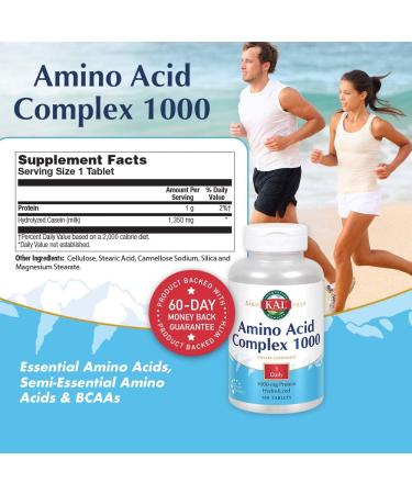 KAL Amino Acid Complex 1000 - 1000mg, 100 Tablets | Optimal Muscle Support - Buy Online on GoSupps.com