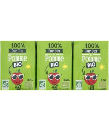  Agidra Pack of 2x Organic Pure Apple Juice - 200ml x 6 cartons - Buy Online on GoSupps.com