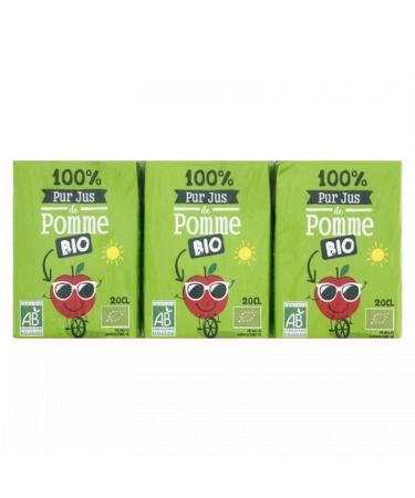 Agidra Organic Pure Apple Juice - 200ml x 6 cartons