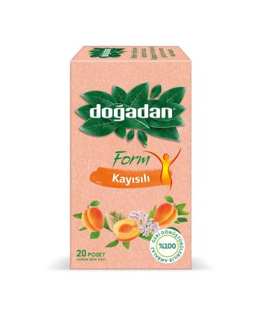 Dogadan Form Mixed Herbal Tea with Apricots 3 Pack (Each 20 Tea Bags x 3)