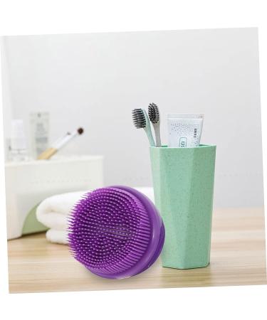 COHEALI Silicone Bath Brush Household Cleaning Tools Silicone Cleaning Brush Cleaning Brushes for Household Use Body Cleaning Brush Bathing Supply Bathing Scrubber Miss Toiletries Purple 9x8cm - Buy Online on GoSupps.com
