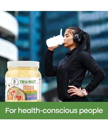 Tru-Nut Plant Based Peanut Butter Protein Powder - Vegan, Non Dairy, Gluten Free, Non GMO Natural Protein Powder 24oz - Buy Online on GoSupps.com