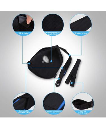 Adjustable Black Nylon Arm Sling for Adults - Soft Shoulder Immobilizer | Unisex Support - Buy Online on GoSupps.com