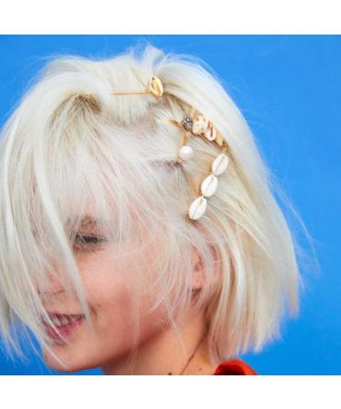 Holibanna Pearl Hair Clip Set - 5 Shell Hairpins for Women | Ocean-Inspired Hair Accessories | Perfect for Parties & Weddings - International Shipping Available - Buy Online on GoSupps.com