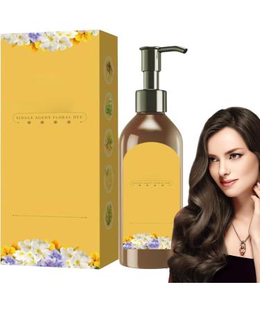Teinture e Florale Unique V g tale 300 Ml | Shampoing Capillaire Agent Unique | Shampoings Pour Teintures Pour Cheveux Fonc s | Shampooing Colorant Base De Une Couverture Gri Brown - Buy Online on GoSupps.com