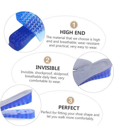 NOLITOY Height Increasing Insoles - Silicone Heel Inserts for Boosted Comfort & Support | Detachable Cushion Lifting Pads for Sports Shoes - Buy Online on GoSupps.com