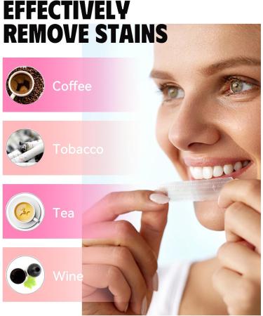 Teeth Whitening Strips - 42 Sensitive-Free Strips for Deep Stains Enamel-Safe & Non-Slip - Sakura Flavor (21 Treatments - Buy Online on GoSupps.com