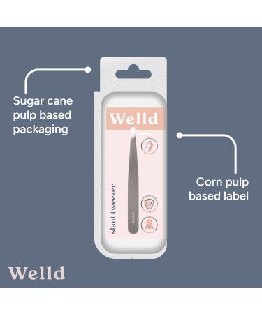 Welld Slant Tweezer - Precision Slant Tips for Efficient Shaping and Tweezing - 100% Stainless Steel - Ideal for Men and Women - Buy Online on GoSupps.com