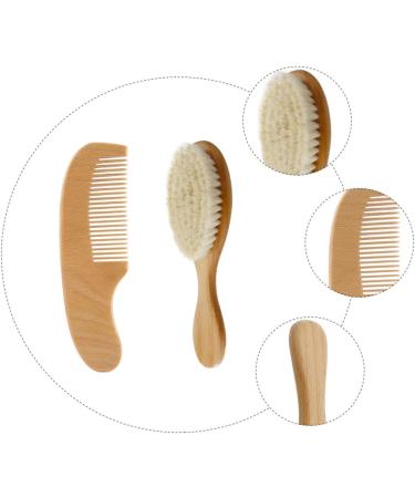 FRCOLOR 1 Set Shampoo Brush & Baby Bath Massager Combo - Soft Bristle Head Scrubber & Beech Baby Comb | Barber & Shower Hair Scalp Brush - Buy Online on GoSupps.com
