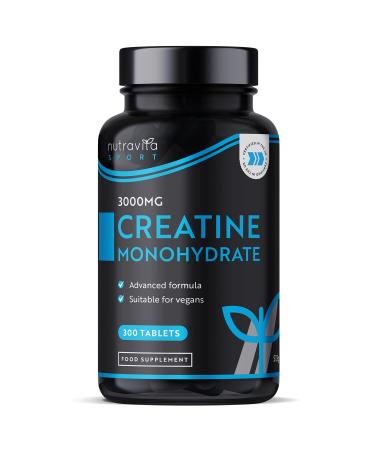 Creatine Monohydrate 1000mg - 300 Tablets - Made in The UK by Nutravita