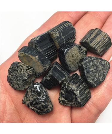 Room Decoration Natural Crystals and Stones 10 Pack Natural Black Tourmaline Crystal Rough Specimens Crystal Gems Gems Raw Minerals for Decoration (Color : 15-20mm)