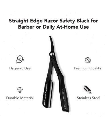 Gentlemen Republic Straight Edge Razor | Premium Black Safety Razor for Barbers & Home Grooming - Confidence in Every Shave - Buy Online on GoSupps.com