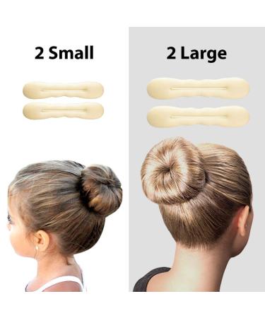 Hawwwy Blonde Magic Bun Maker Foam 4 Pack - Easy Hair Bun Shaper for Updos, Chignons, French Twists - Perfect Padding Accessory for Women, Girls, Ballet Performers - Buy Online on GoSupps.com