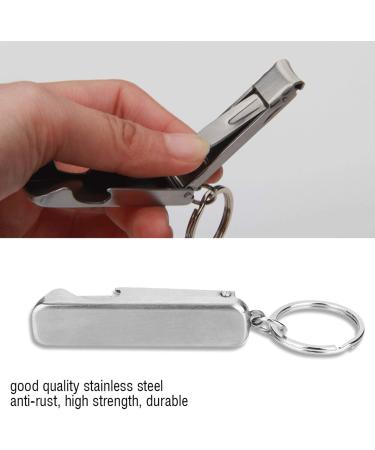 Mini Tool Key Chain Ring Nail Cutter Clippers Bottle Opener Stainless Steel Portable for Key Organization and Daily Use - Buy Online on GoSupps.com