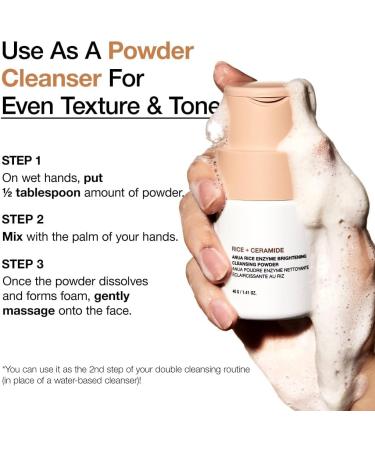 Auirshiky Rice Enzyme Brightening Cleansing Powder Rice + Ceramide facial cleanser for whiter radiant skin facial cleanser for dry skin 40 g - Buy Online on GoSupps.com