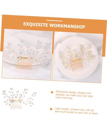 Ipetboom Sweet Rhinestone Hair Accessories Bridal Hair Wedding Hair Comb Beads Rhinestone Headpiece Prom Hair Accessories Headwear for Women Bride Hair Piece Wedding Dress Crystal - Buy Online on GoSupps.com
