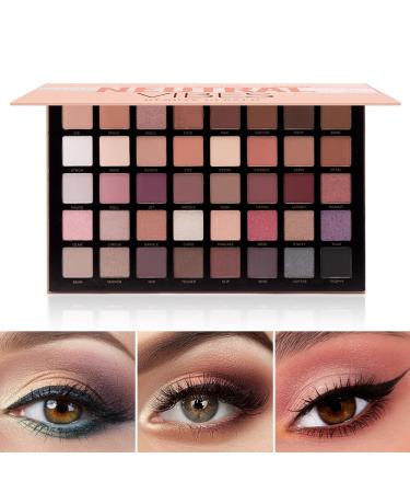 40 Colors Shimmer Smoky Eyeshadow Palette - Ultra Pigmented Matte & Glitter Makeup for Beginners - Blendable Neutral Eye Shades - Buy Online on GoSupps.com