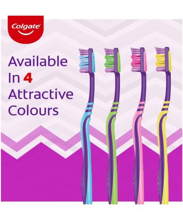 Colgate ZigZag Toothbrush Pack of 6 | Deep Interdental Clean with Multi-Angle Bristles - Medium Size - Buy Online on GoSupps.com