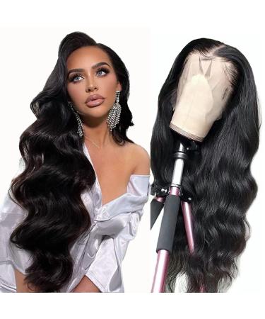 30 Inch Lace Front Wig Human Hair 13x4 Body Wave HD Transparent Lace Frontal Wigs Human Hair Pre Plucked 180% Density Glueless Lace Front Wigs For Black Women with Baby Hair Natural Color 30 Inch 30 Inch Body Wave Frontal …
