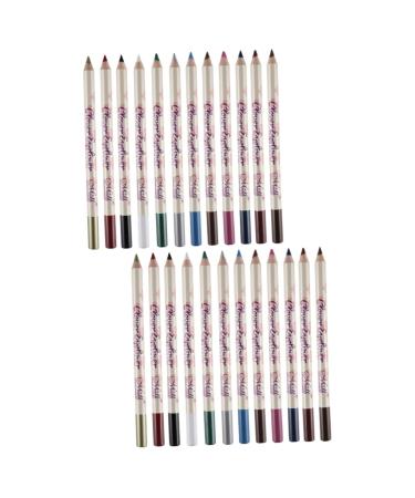Ipetboom 24 Pcs Eyeliner Pencil Eyeliner Waterproof Grey Eyeshadow Pencil Eyeshadow Eye Shadow Makeup Mousse 1 count (Pack of 1) As Shownx2pcs
