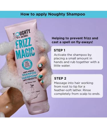 Buy Noughty 97% Natural Frizz Magic Shampoo - Sulphate Free Anti-Frizz Cleanser for Curly Hair with Marula Oil | 250ml Vegan Haircare - International Shipping Available - Buy Online on GoSupps.com