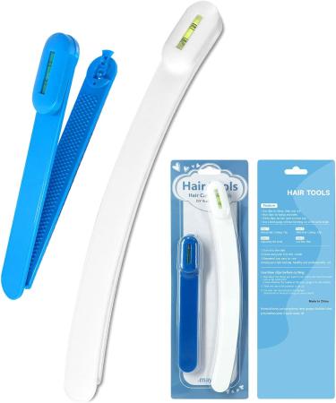 Professional Hair Styling Tools - DIY Layering & Trimming Kit with Clips for Bangs Layers & Split Ends - Blue - Buy Online on GoSupps.com