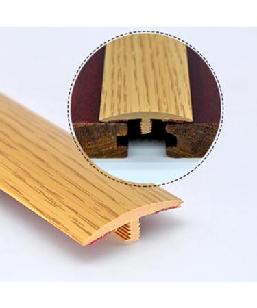 Buy Gray Floor Transition Strip - T Molding Entry Ramp | 4cm PVC Door Threshold for Kitchen Bedroom & Bathroom | 90cm Long Wood Grain Finish Easy to Cut - Buy Online on GoSupps.com