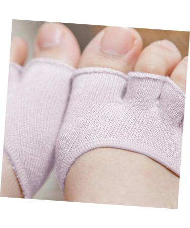 Childweet Invisible Half Socks for Men & Women | 4 Pair Cotton Toe-Topper Yoga Pads | Non-Slip Slippers | Ideal for Sandals | 10x7cm White - Buy Online on GoSupps.com