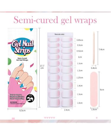 Glam Gelz Nail Sticker Semi Cured Gel Nail Strips Long Lasting Gel Nail Stickers Peel And Stick Nails Long Lasting Self-Adhesive Gel Nail Stickers (16) - Buy Online on GoSupps.com