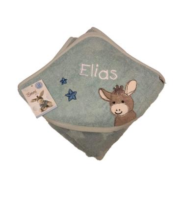 Sterntaler Bath Towel 80x80 Personalized with Name/Personalized Green