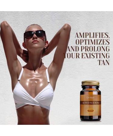 Bronzan Tanning Capsules - Natural & Organic Sunless Tanning Pills | Vegan Tan Booster & Accelerator - Buy Online on GoSupps.com
