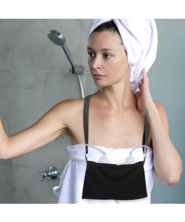 Tummy Tuck Post Surgery Supplies | Adjustable Mastectomy Drain Holder & Shower Bag | Must-Have Recovery Essentials (Black - Buy Online on GoSupps.com