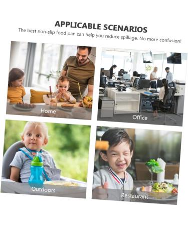 Green Silicone Kids Dinner Plate - Toddler Divided Plate for Supplementary Food - Grip Dish 23x18.3x3cm - Buy Online on GoSupps.com