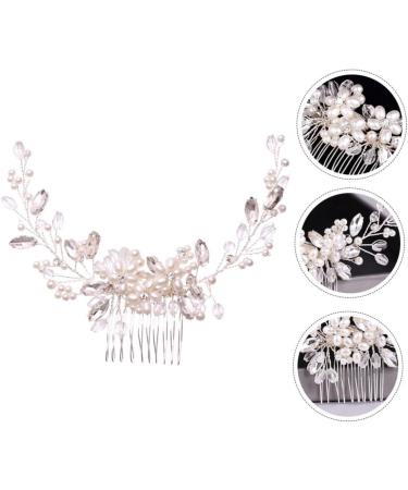 MAGICLULU Pearl Comb Hair Side Comb Bride Hairpin Comb Pearl Hair Pin Wedding Hair Accessories Wedding Hairpin Bridal Headdress Bride Headdress Comb Rhinestone Hairpins - Buy Online on GoSupps.com