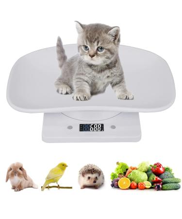 BIGNADO Digital pet Scale for Small Animal High Precision Wiggle-Proof Multi-Function Electronic Scales Weigh Your Kitten Rabbit or Puppy Hamsters Mini Gram Weight for Newborn Pets, 11.6''*7.3''
