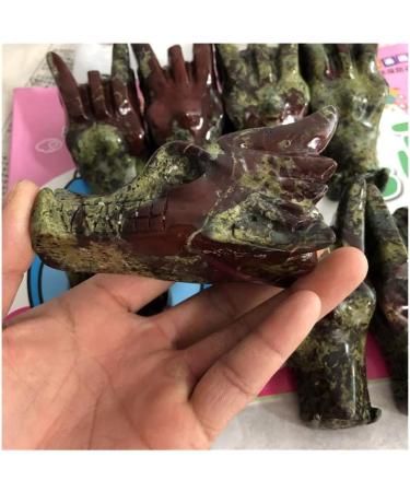 Buy SDWGOLD Healing Aura Crystal - 8-10cm Large Dragon Blood Stone Carved Dragon Skull for Home Decoration | International Shipping Available - Buy Online on GoSupps.com