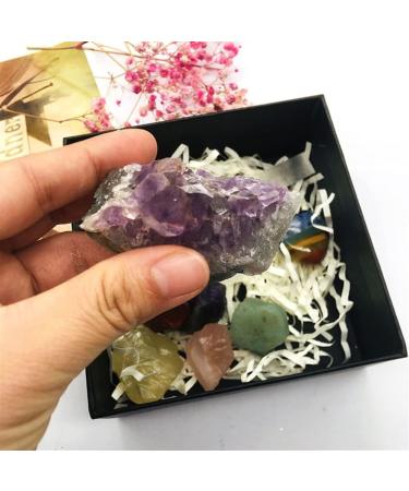 7 Chakra White Quartz Gift Meditation Set CrystalStone Box Set NaturalReiki Decoration Household About 2-3cm 1 Set - Buy Online on GoSupps.com