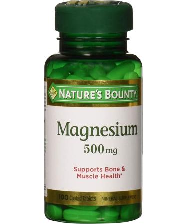 Nature's Bounty Magnesium Oxide 500mg 100 Tablets