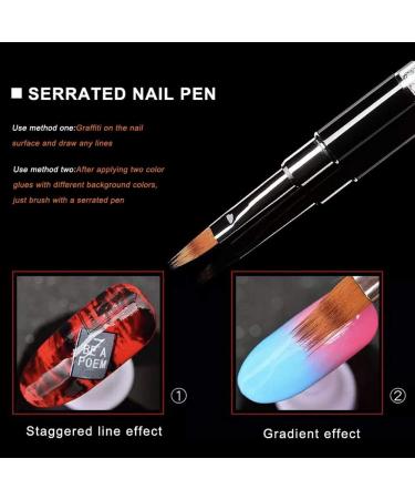 Kuou Rhinestone Handle Nail Art Ombre Brush for Gel Nails - Manicure, Drill & Drawing - Buy Online on GoSupps.com