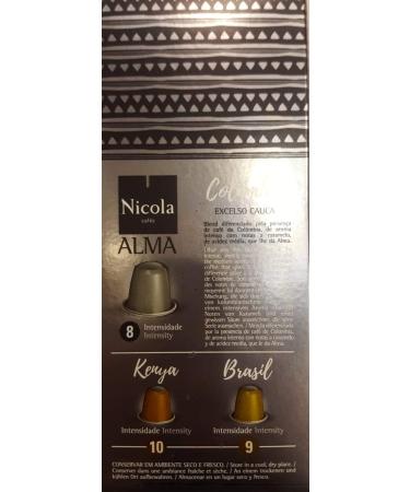 Nicola Caf s Nicola Cafes Alma Colombia Nespresso Compatible Capsules 10 Count Colombia Nespresso 10 count (Pack of 1) - Buy Online on GoSupps.com