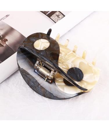 Acetate Hair Claw French Design Slip Hair Clip Semicircle Hair Barrettes Retro Ponytail Decor Fashion Hair Props Acetate 1# - Buy Online on GoSupps.com